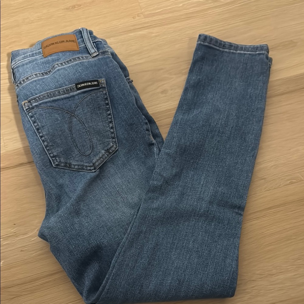Calvin Klein Blue Straight Leg Jeans Classic Denim